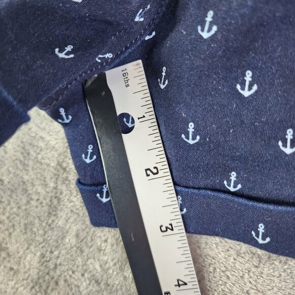 Juniors Almost Famous Blue Denim Anchor Print Shorts Hi Rise 3" Inseam Size 9 - Picture 8 of 10